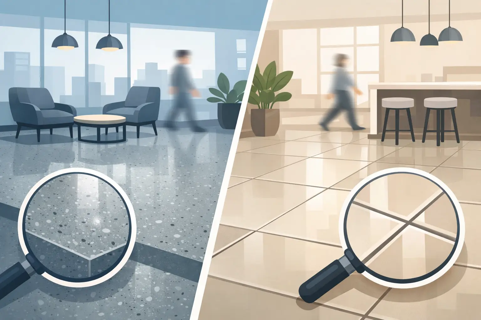 Polished Concrete vs Tile for Busy Spaces