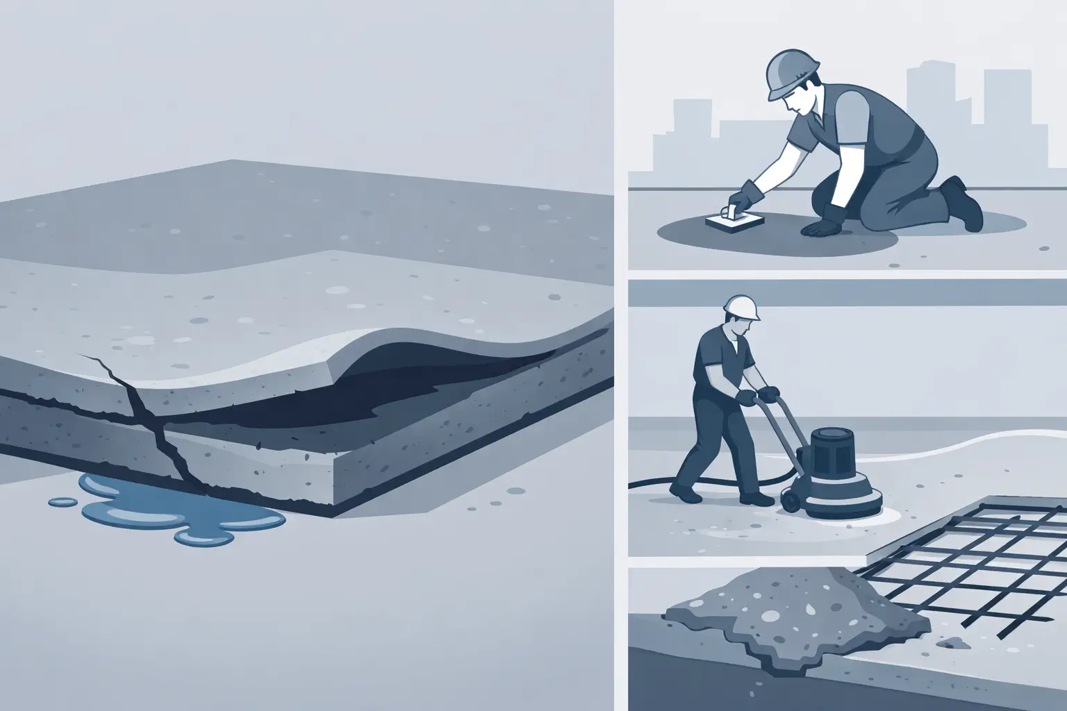 Concrete Floors Curling: Causes and Repair Options