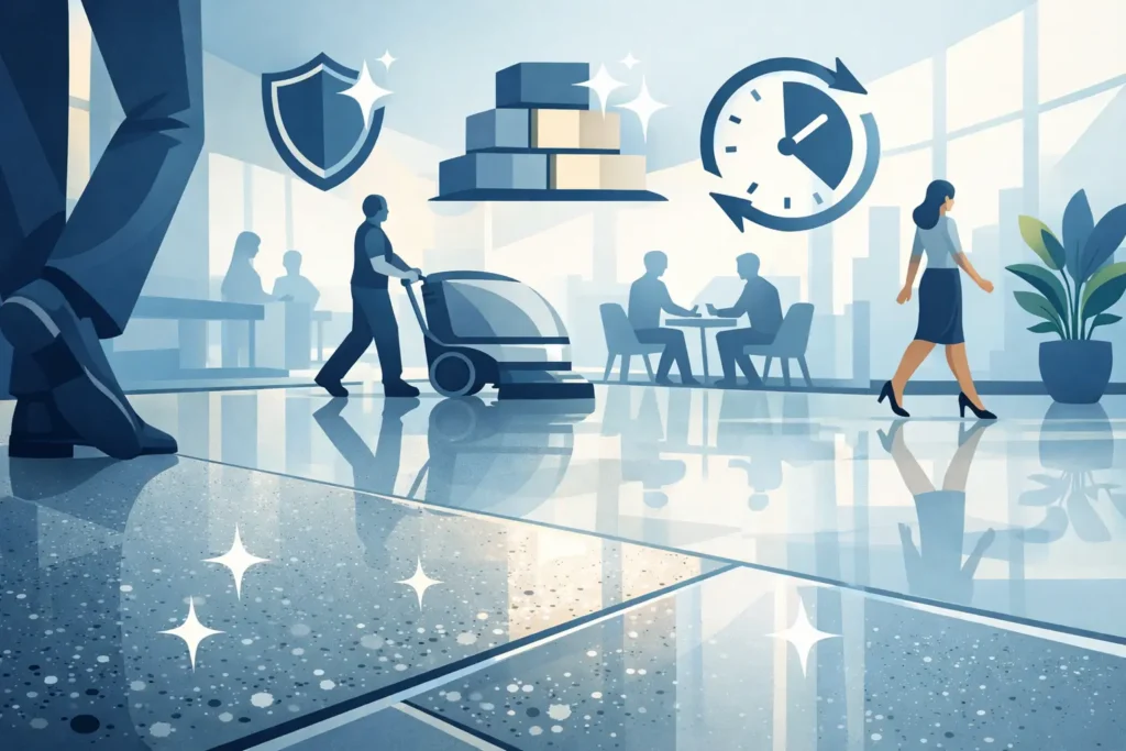 Top Polished Concrete Benefits for Busy Floors