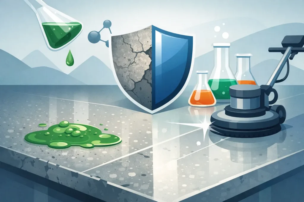 Can Polished Concrete Resist Acids? What It Takes