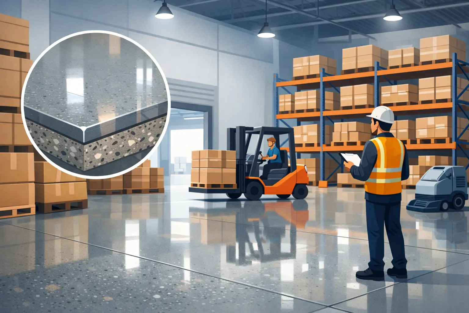 Can Warehouses Use Polished Concrete Floors?