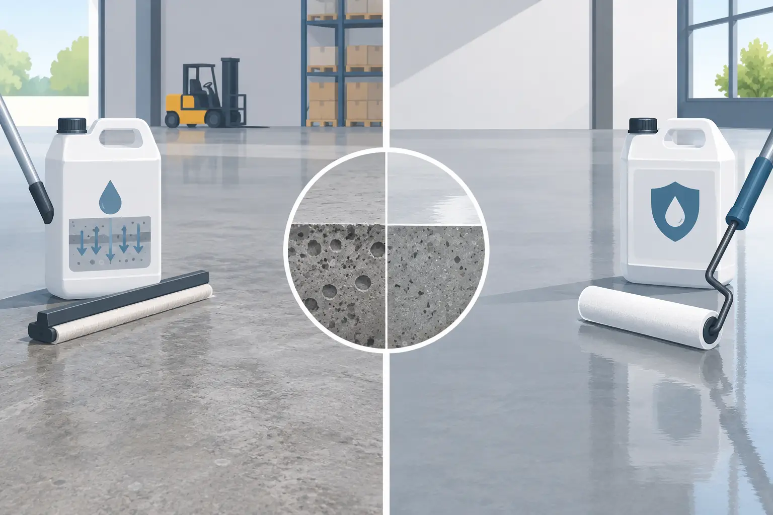 Concrete Densifier vs Sealer for Hard-Working Floors