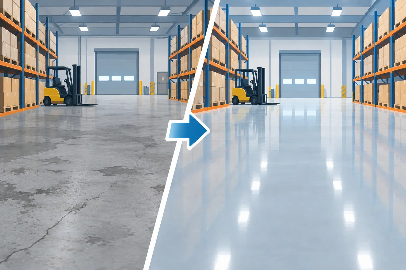 Distribution Center Floor Restoration Example